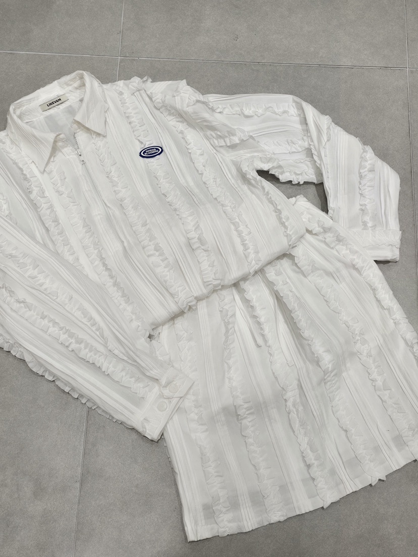 LIKEVAM韓國直郵實拍女士新品26春夏熱賣半身裙中短裙荷葉邊LIKEVAM半身裙/中短裙