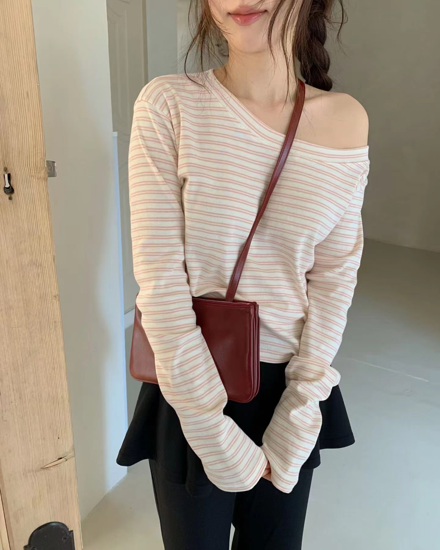 EZEDIARY韓國東大門直郵女裝新款休閑推薦時尚人氣長袖T恤EZEDIARY-2件起長袖T恤