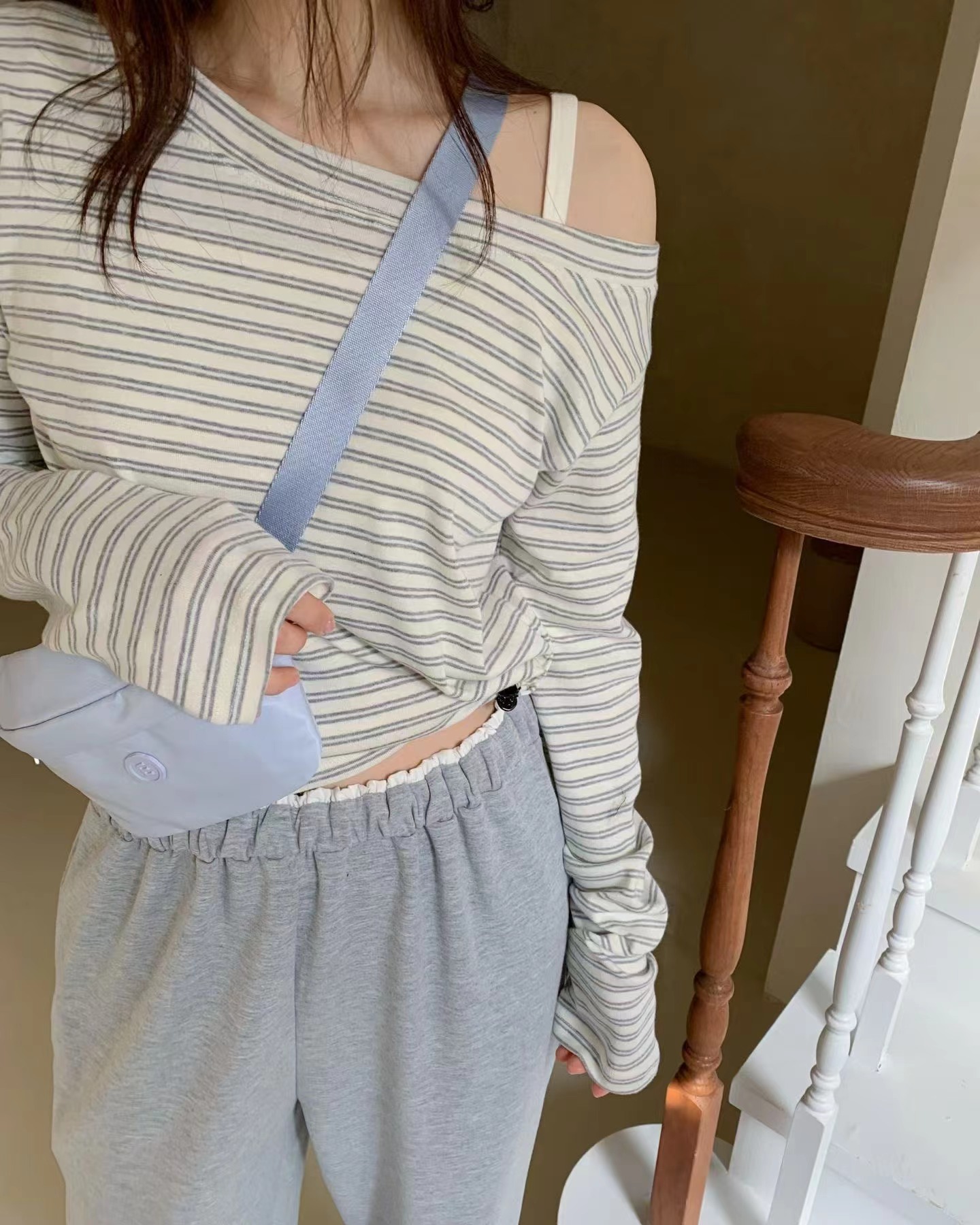 EZEDIARY韓國東大門直郵女裝新款休閑推薦時尚人氣長袖T恤EZEDIARY-2件起長袖T恤