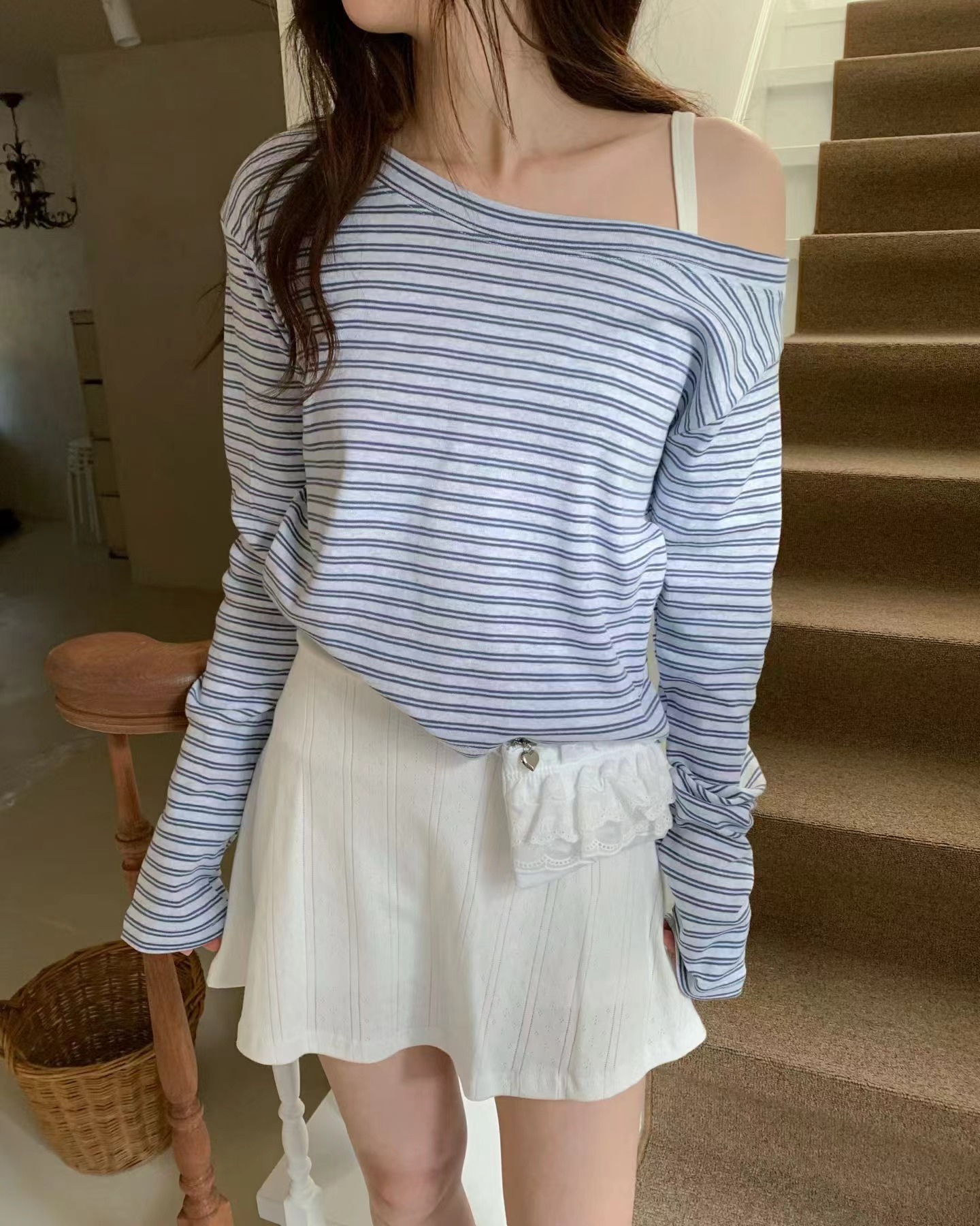 EZEDIARY韓國東大門直郵女裝新款休閑推薦時尚人氣長袖T恤EZEDIARY-2件起長袖T恤圖色3