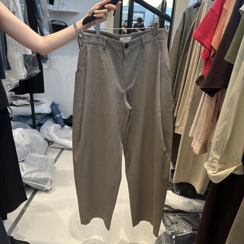 OSOO韓國代購女裝新款時尚推薦26春夏休閑人氣職業休閑褲OSOO休閑褲圖色2棕色