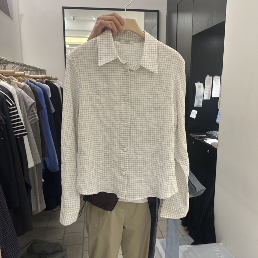 REGULARLY/PLACOR韓國東大門代購女士新款職業襯衫蕾絲衫格子REGULARLY/PLACOR襯衫/蕾絲衫圖色1