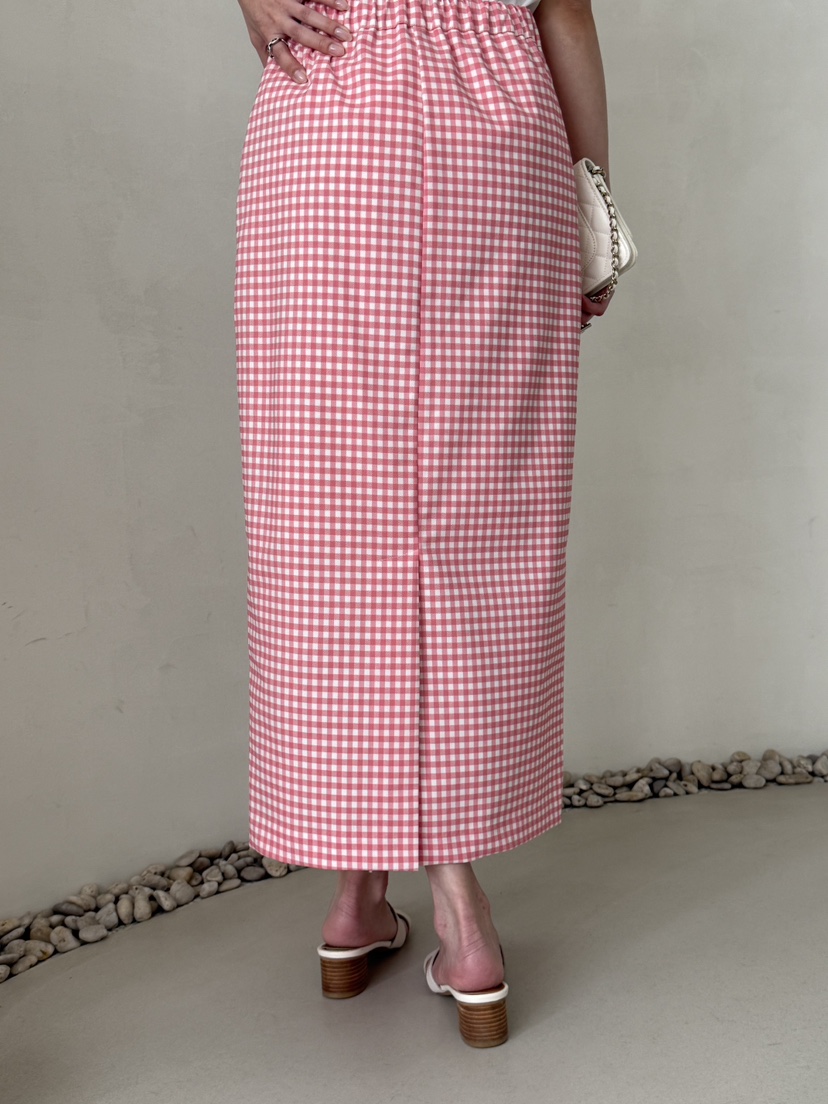 DEMAR韓國東大門代購女裝新品休閑26春夏推薦人氣長裙格紋DEMAR長裙