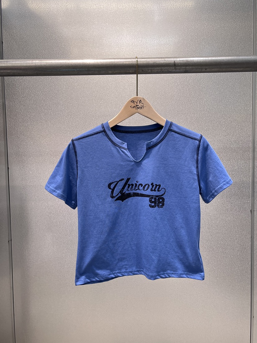 GVR COMPANY/RAWOO韓國直郵實拍女裝新品職業26春夏T恤GVR COMPANY/RAWOOT恤圖色2