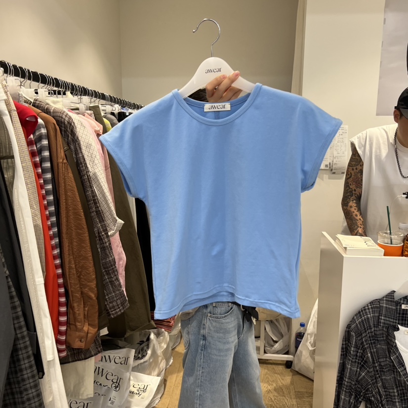 RUMIRU/AWEAR韓國代購女裝新品時尚推薦職業人氣T恤插肩awear/RUMIRUT恤圖色2