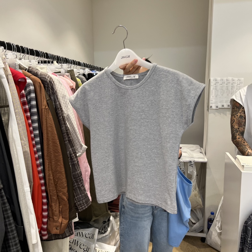 RUMIRU/AWEAR韓國代購女裝新品時尚推薦職業人氣T恤插肩awear/RUMIRUT恤圖色3