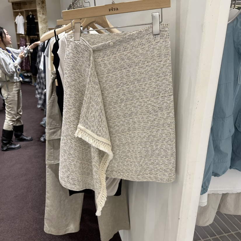 PITA/THEVERLIN韓國代購女士新品職業熱賣人氣時尚短裙流蘇PITA/THEVERLIN短裙圖色1