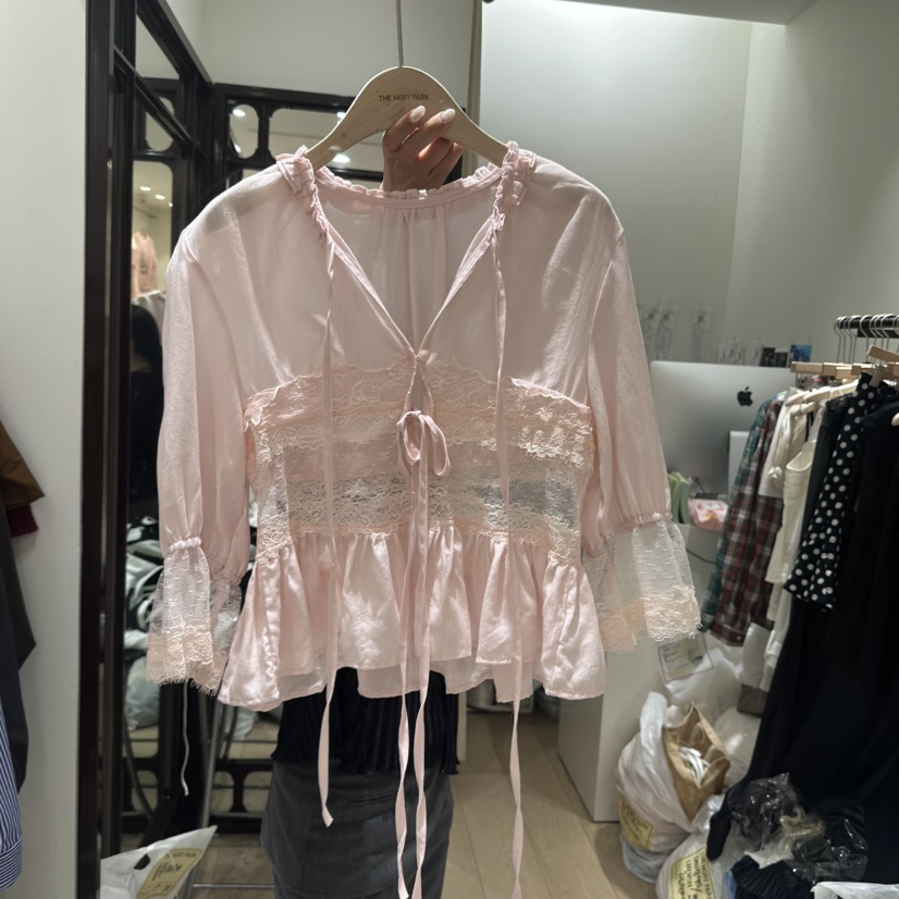 THEMORYPARK韓國東大門代購女士新款推薦職業熱賣襯衫蕾絲衫THE MORY PARK襯衫/蕾絲衫圖色1