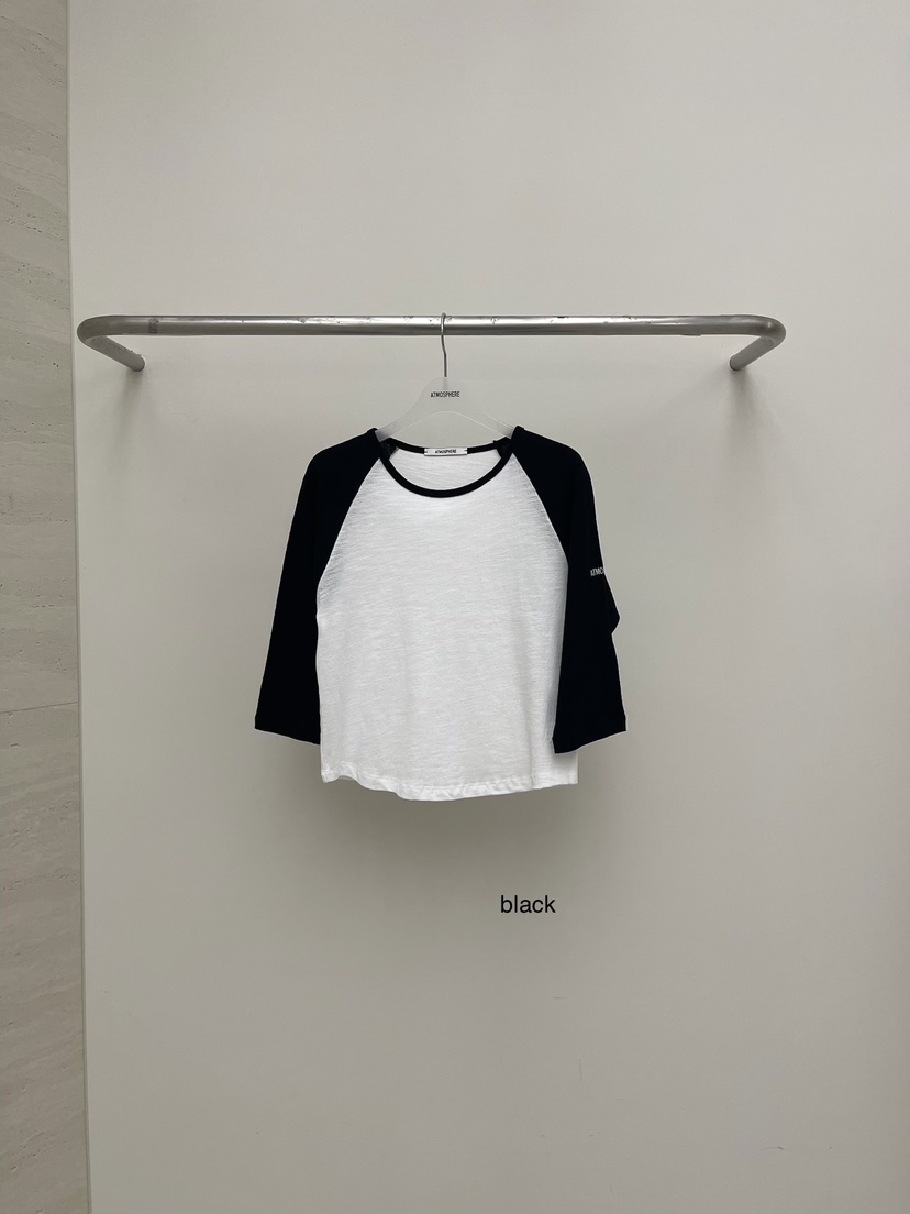 ATMOSPHERE韓國東大門直郵女士新品時尚推薦26春夏長袖T恤ATMOSPHERE/BLING長袖T恤圖色3黑色