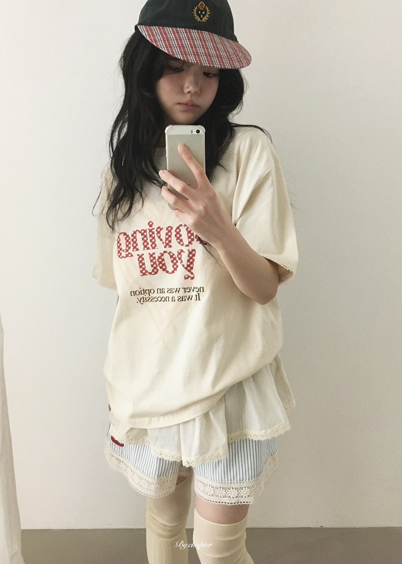 BY CHAPTER韓國直郵實拍女士新款休閑26春夏時尚推薦T恤BY ChapterT恤圖色1