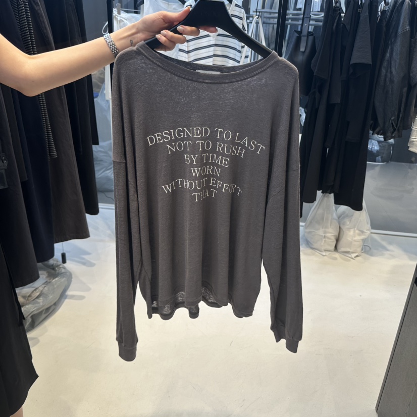 OSOO韓國東大門代購女裝新品熱賣休閑推薦26春夏長袖T恤亞麻OSOO長袖T恤圖色3