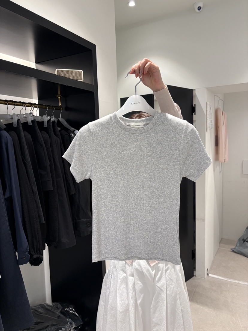 CREAM-P韓國東大門直郵女士新品26春夏推薦人氣時尚職業T恤CREAM-PT恤圖色4
