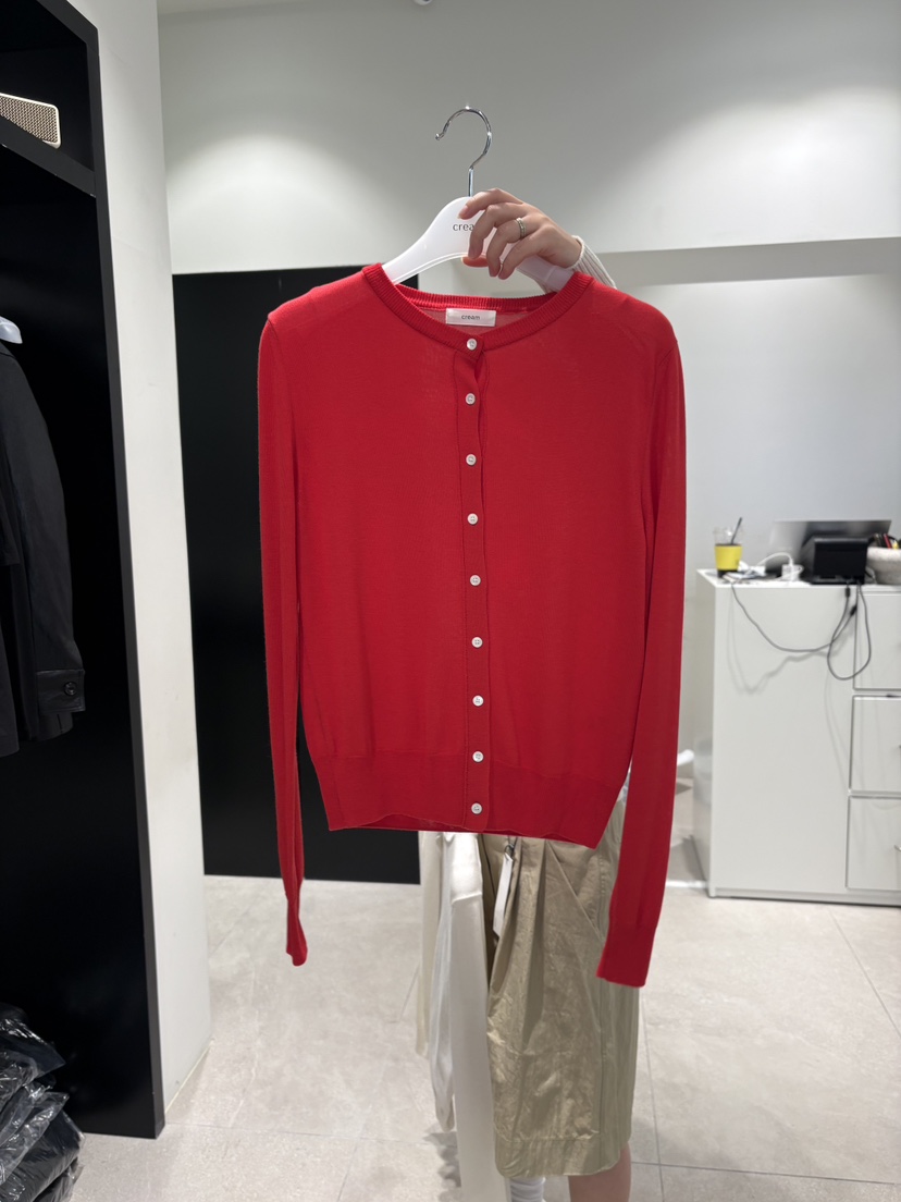 CREAM-P韓國直郵實拍女士新款26春夏熱賣針織衫絲綢開衫CREAM-P針織衫圖色2