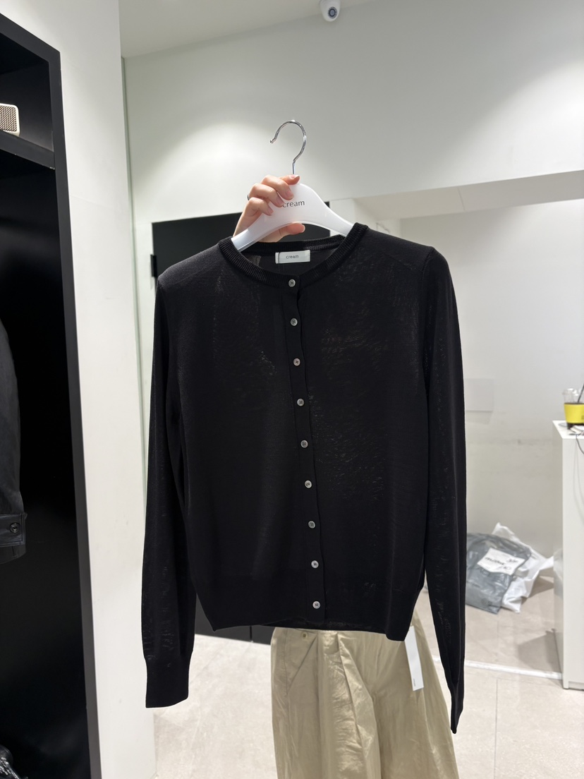 CREAM-P韓國直郵實拍女士新款26春夏熱賣針織衫絲綢開衫CREAM-P針織衫圖色3