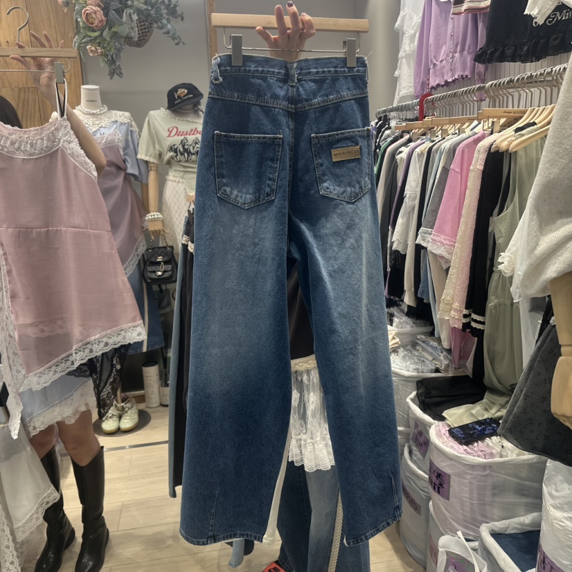 MARI CO韓國直郵女士新款推薦職業26春夏休閑牛仔褲雙層MARI CO牛仔褲