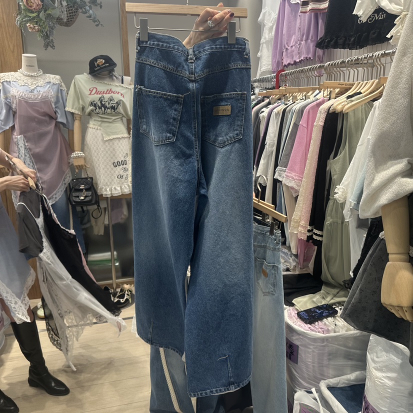 MARI CO韓國直郵女士新款推薦職業26春夏休閑牛仔褲雙層MARI CO牛仔褲