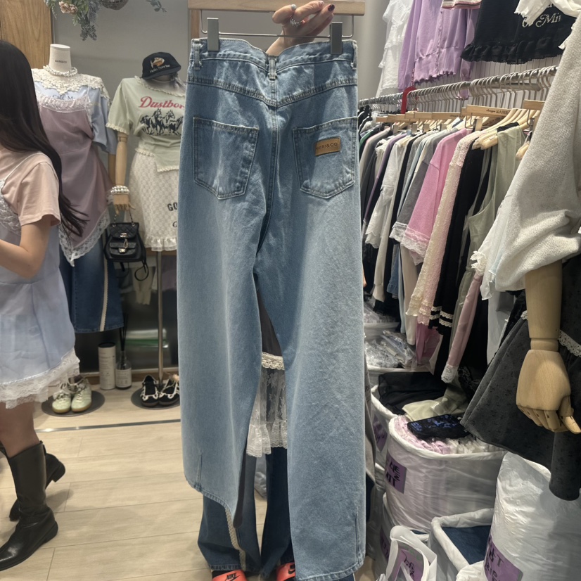 MARI CO韓國直郵女士新款推薦職業26春夏休閑牛仔褲雙層MARI CO牛仔褲