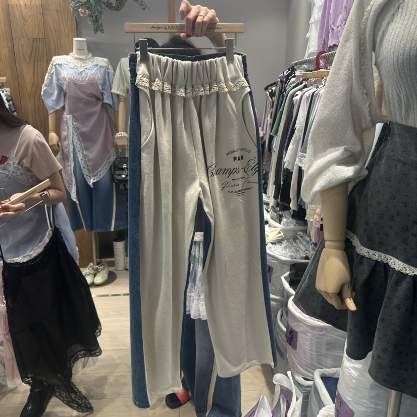 MARI CO韓國直郵女士新款推薦職業26春夏休閑牛仔褲雙層MARI CO牛仔褲圖色1