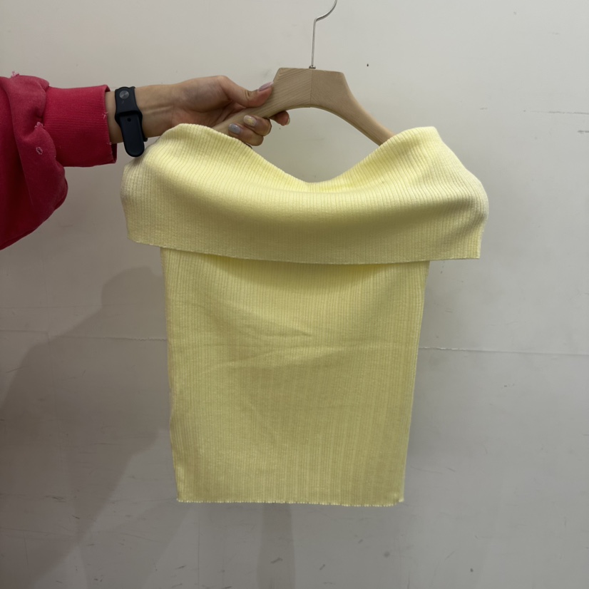 REPELLER韓國代購女士新款26春夏時尚熱賣職業針織衫露肩REPELLER針織衫圖色1