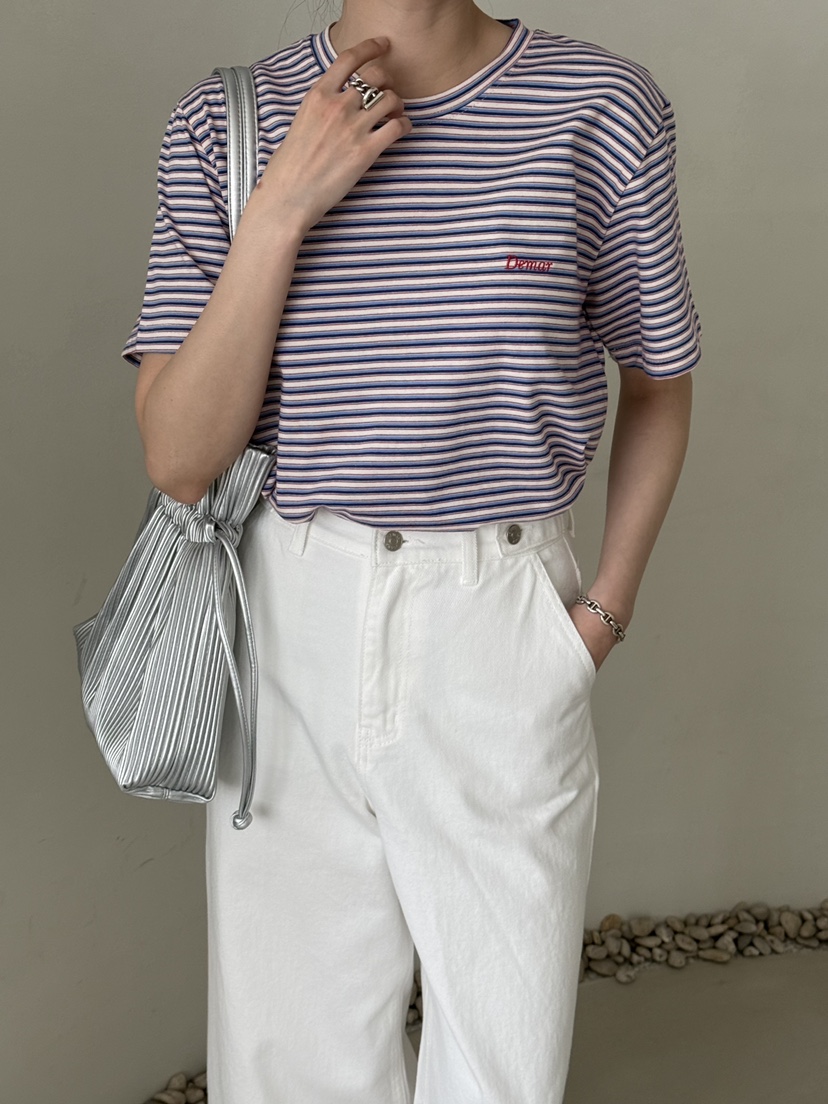 DEMAR韓國直郵女裝新款時尚26春夏休閑人氣職業熱賣推薦T恤DEMART恤圖色1