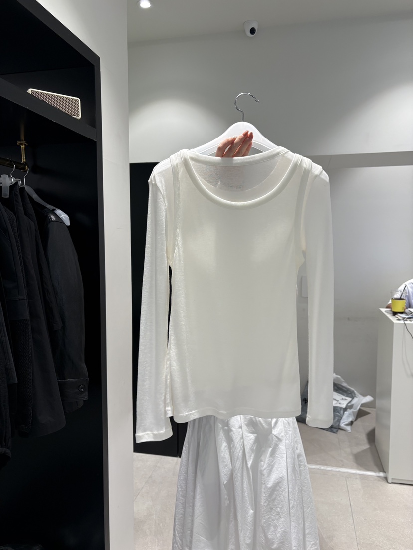 CREAM-P韓國東大門代購女士新款休閑熱賣職業長袖T恤假兩件CREAM-P長袖T恤