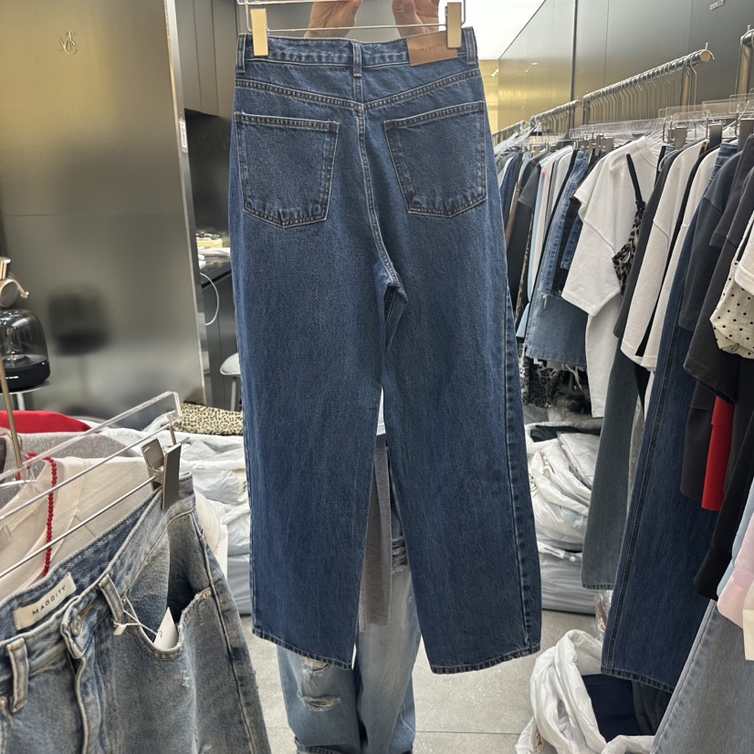 MADCITY/SAGAFURS韓國代購女士新款人氣26春夏牛仔褲寬松牛仔MADCITY/SAGAFURS牛仔褲