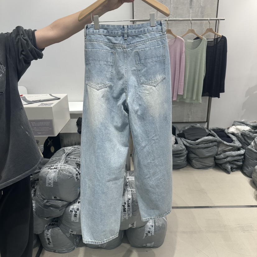 HONG.U韓國代購女士新款26春夏時尚休閑熱賣推薦人氣牛仔褲HONG.U牛仔褲