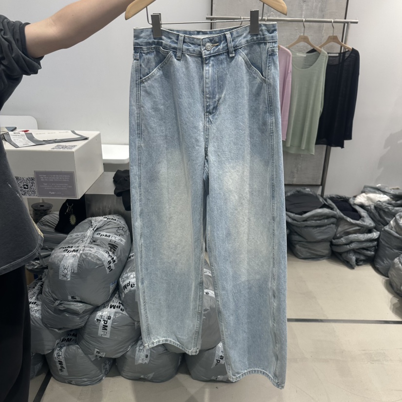 HONG.U韓國代購女士新款26春夏時尚休閑熱賣推薦人氣牛仔褲HONG.U牛仔褲圖色1