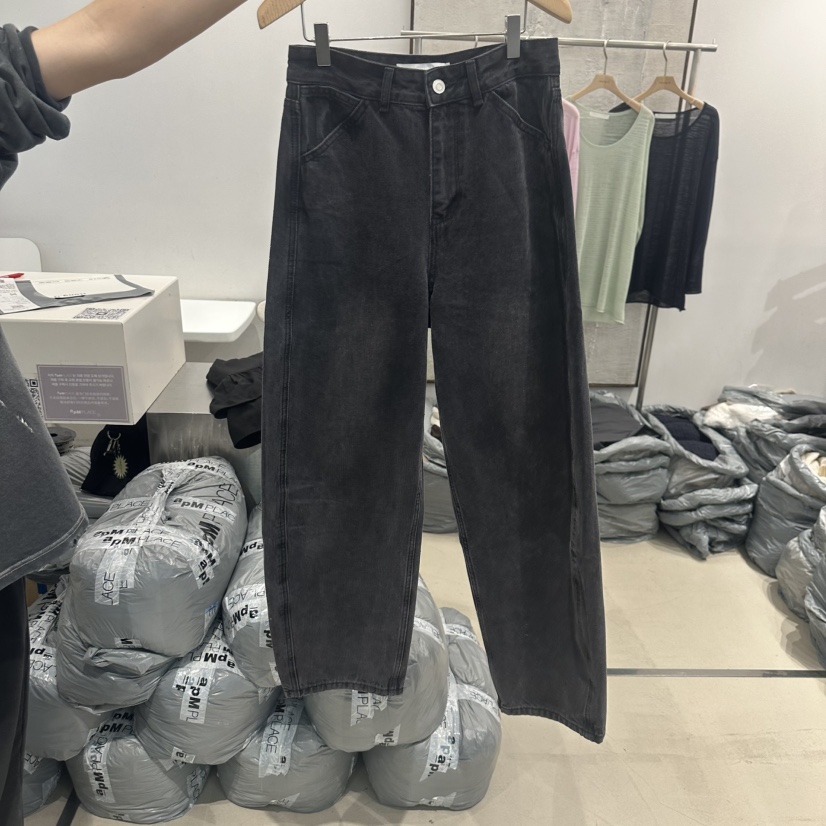 HONG.U韓國代購女士新款26春夏時尚休閑熱賣推薦人氣牛仔褲HONG.U牛仔褲圖色2