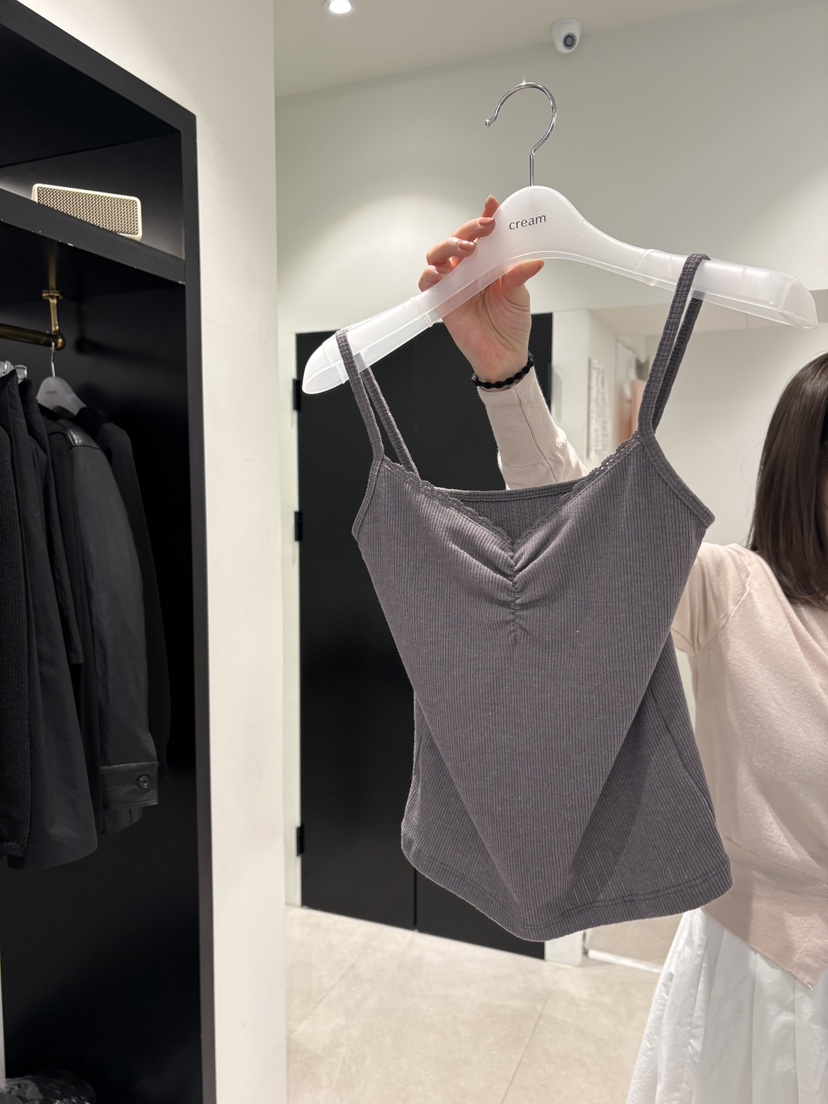 CREAM-P韓國代購女士新款推薦26春夏時尚休閑吊帶背心蕾絲CREAM-P吊帶/背心圖色3