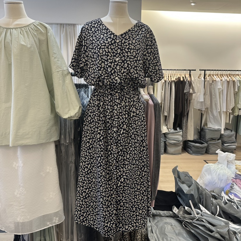 LONG PEAK韓國東大門代購女士新款推薦熱賣職業時尚連衣裙LONG PEAK連衣裙圖色3深藍色