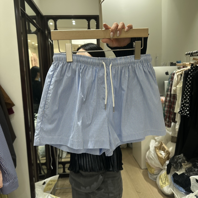THEMORYPARK韓國代購女裝新款職業26春夏熱賣時尚短褲海軍THE MORY PARK短褲圖色1