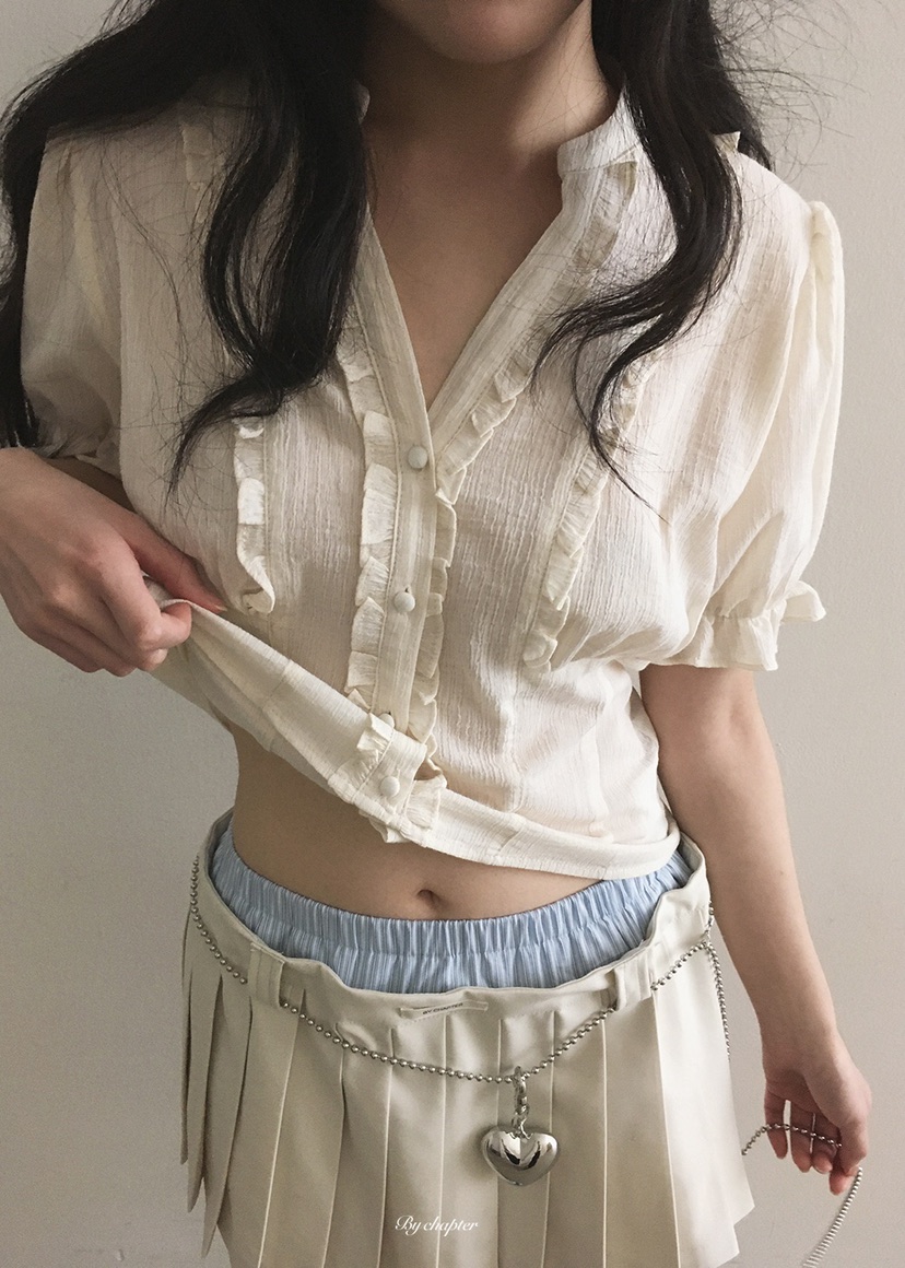 BY CHAPTER韓國直郵實拍女士新品26春夏人氣推薦襯衫蕾絲衫BY Chapter襯衫/蕾絲衫