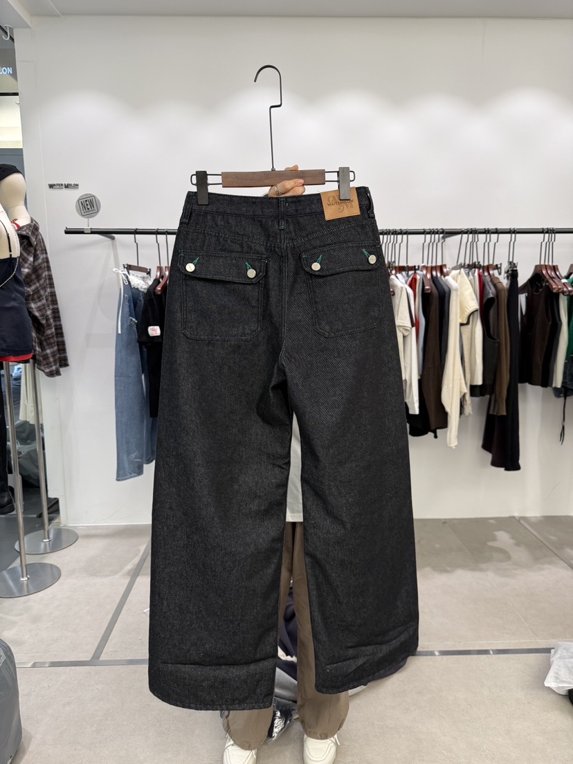 WATERMELON韓國東大門代購女士新款職業時尚26春夏休閑褲口袋WATER MELON休閑褲