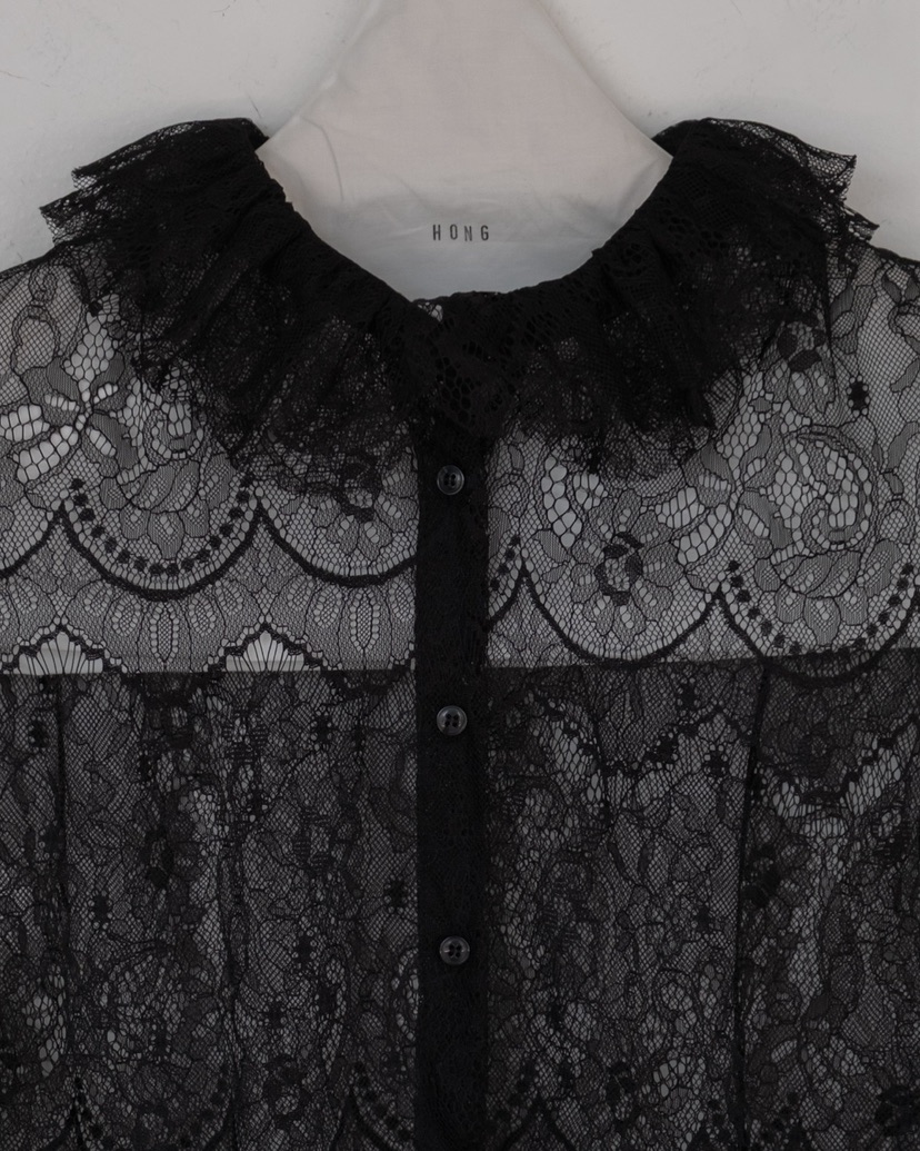 HONG-P韓國直郵實拍女裝新款26春夏職業時尚人氣襯衫蕾絲衫HONG-P襯衫/蕾絲衫
