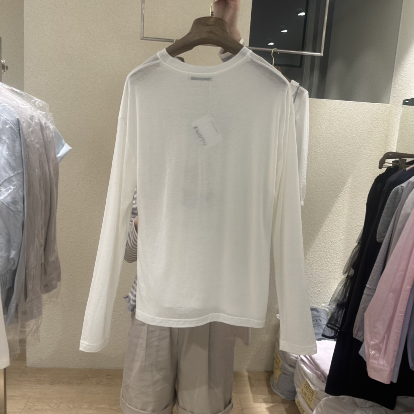 EMPTY韓國東大門代購女士新品26春夏熱賣推薦休閑長袖T恤EMPTY長袖T恤