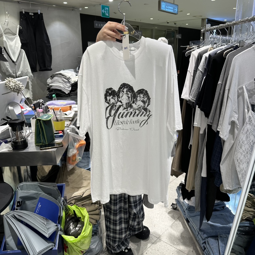 HERTZ-P韓國代購女裝新款26春夏推薦人氣休閑職業熱賣T恤HERTZ-PT恤圖色1