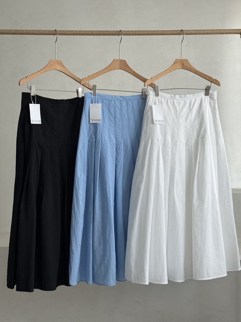 DEMAR韓國直郵實拍女士新品時尚職業人氣熱賣長裙百褶褶裙DEMAR長裙