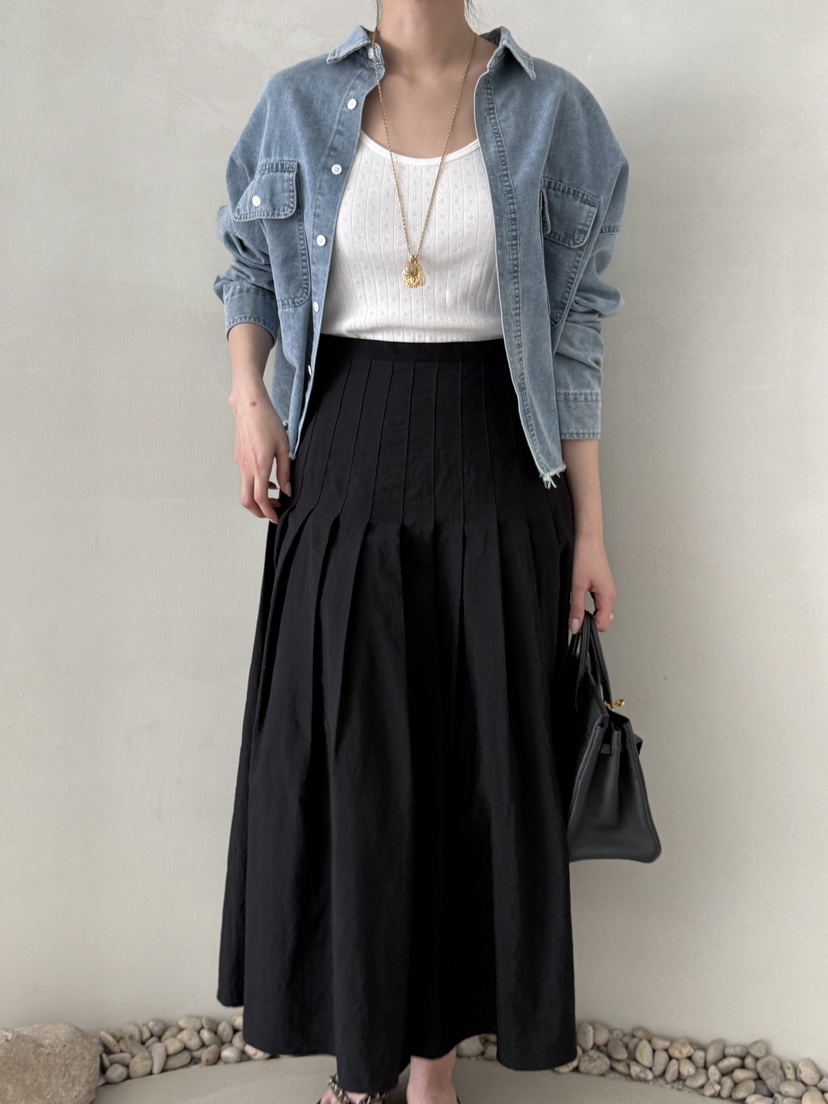 DEMAR韓國直郵實拍女士新品時尚職業人氣熱賣長裙百褶褶裙DEMAR長裙圖色3