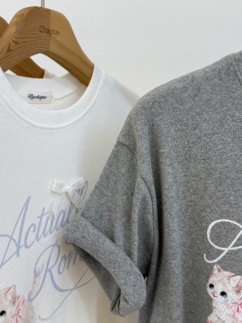 BY CHAPTER韓國東大門代購女士新款人氣26春夏T恤不含內搭BY ChapterT恤