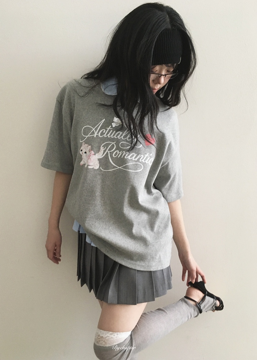 BY CHAPTER韓國東大門代購女士新款人氣26春夏T恤不含內搭BY ChapterT恤