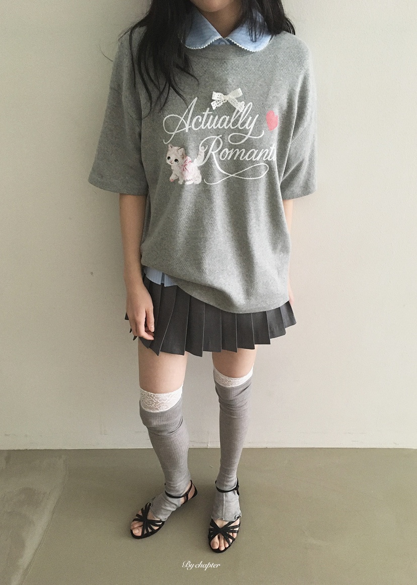 BY CHAPTER韓國東大門代購女士新款人氣26春夏T恤不含內搭BY ChapterT恤