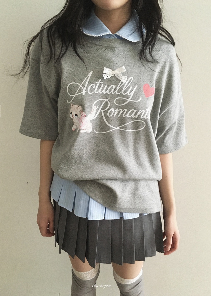 BY CHAPTER韓國東大門代購女士新款人氣26春夏T恤不含內搭BY ChapterT恤圖色2