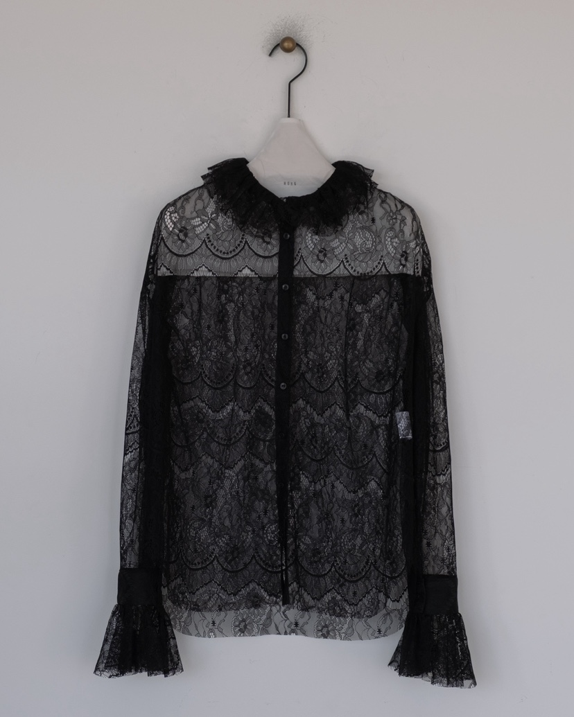 HONG-P韓國東大門直郵女裝新品休閑職業襯衫蕾絲衫蕾絲花HONG-P襯衫/蕾絲衫圖色2