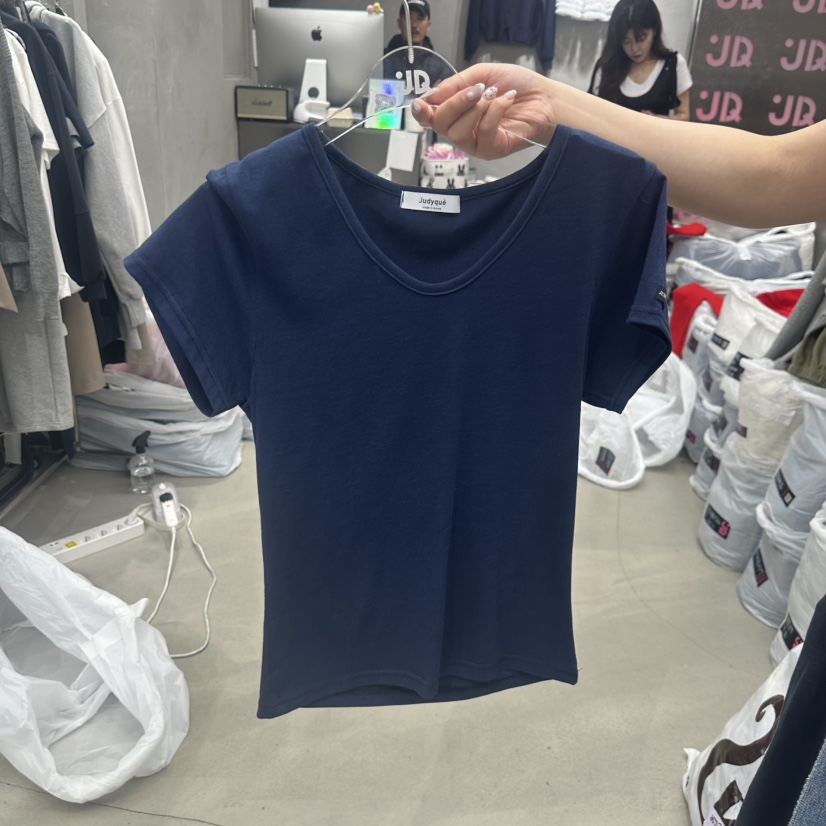 JUDYQUE韓國直郵實拍女士新款熱賣休閑職業時尚推薦26春夏T恤JUDYQUET恤圖色2