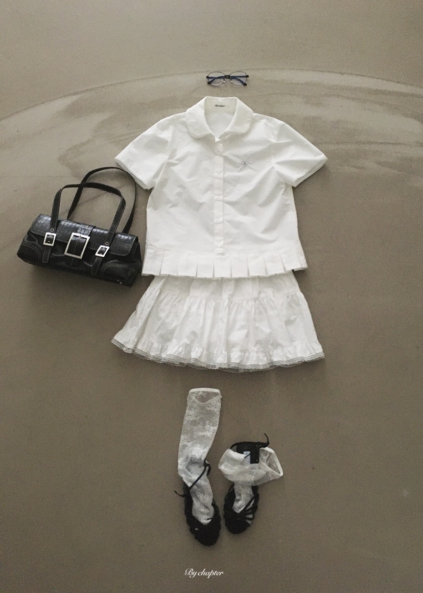 BY CHAPTER韓國代購女裝新品休閑職業時尚人氣襯衫蕾絲衫BY Chapter襯衫/蕾絲衫