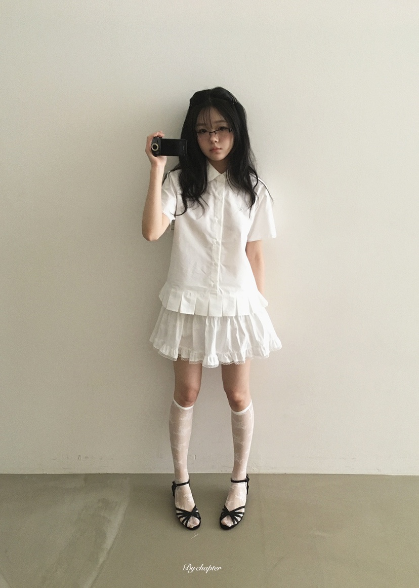 BY CHAPTER韓國代購女裝新品休閑職業時尚人氣襯衫蕾絲衫BY Chapter襯衫/蕾絲衫