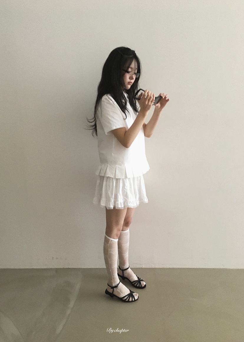 BY CHAPTER韓國代購女裝新品休閑職業時尚人氣襯衫蕾絲衫BY Chapter襯衫/蕾絲衫