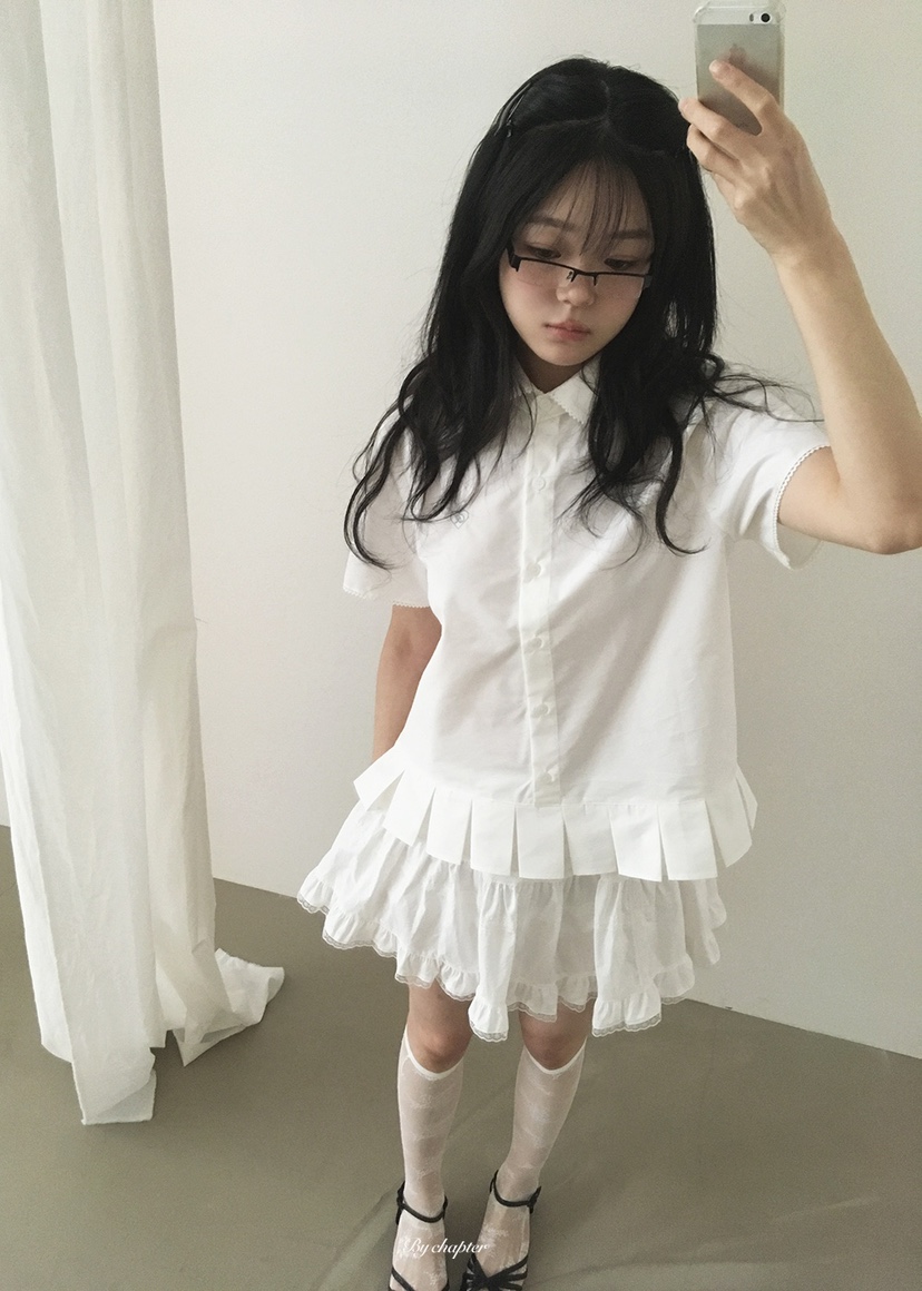 BY CHAPTER韓國代購女裝新品休閑職業時尚人氣襯衫蕾絲衫BY Chapter襯衫/蕾絲衫