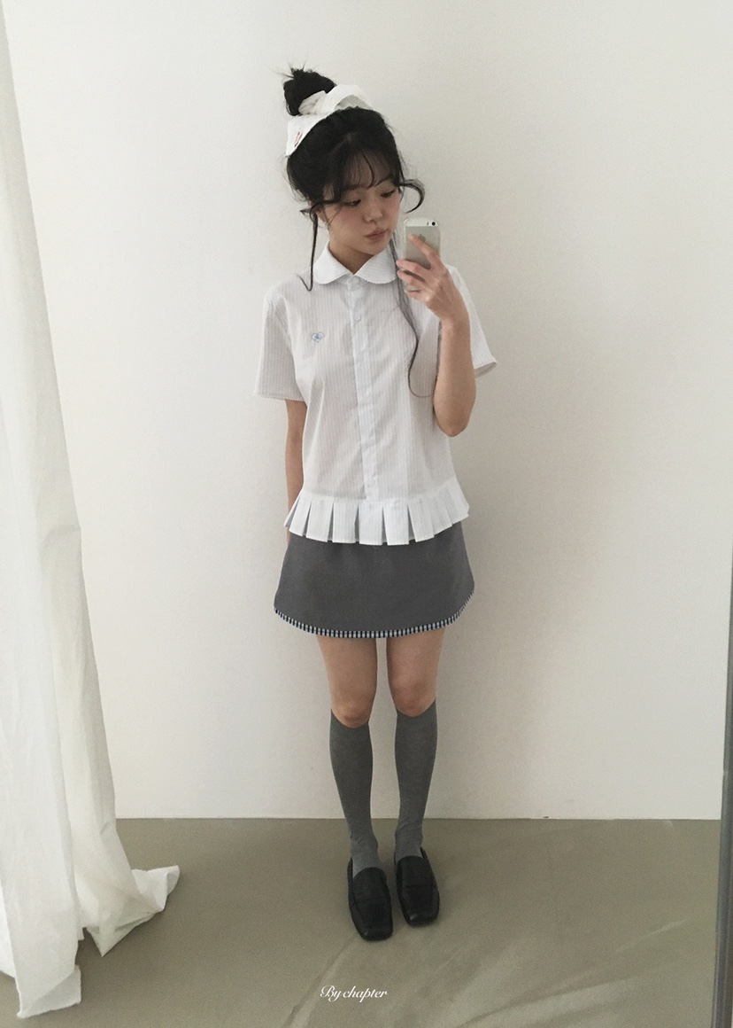 BY CHAPTER韓國代購女裝新品休閑職業時尚人氣襯衫蕾絲衫BY Chapter襯衫/蕾絲衫